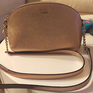 Kate Spade Metallic Gold Crossbody Bag NWOT
